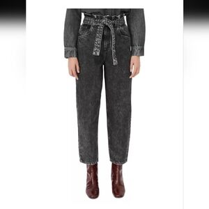 Maje Promesse Paperbag Jeans in Anthracite